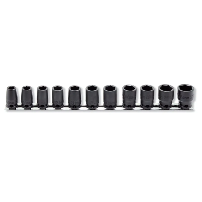 3/8 Sq. Dr. 11 Piece Metric Impact 6 point Socket Set 8-19mm